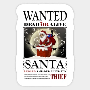 Santa is a Thug Sticker